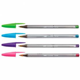 Boligrafo bic cristal large fashion cajas de 20 unidades colores surtidos