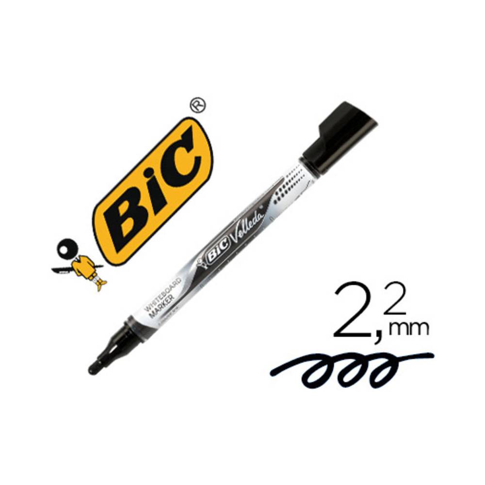 Rotulador bic velleda liquid pocket punta redonda 2,2 mm negro