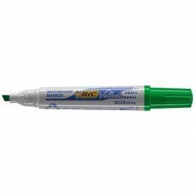 Rotulador bic velleda para pizarra verde punta biselada 5,9 mm