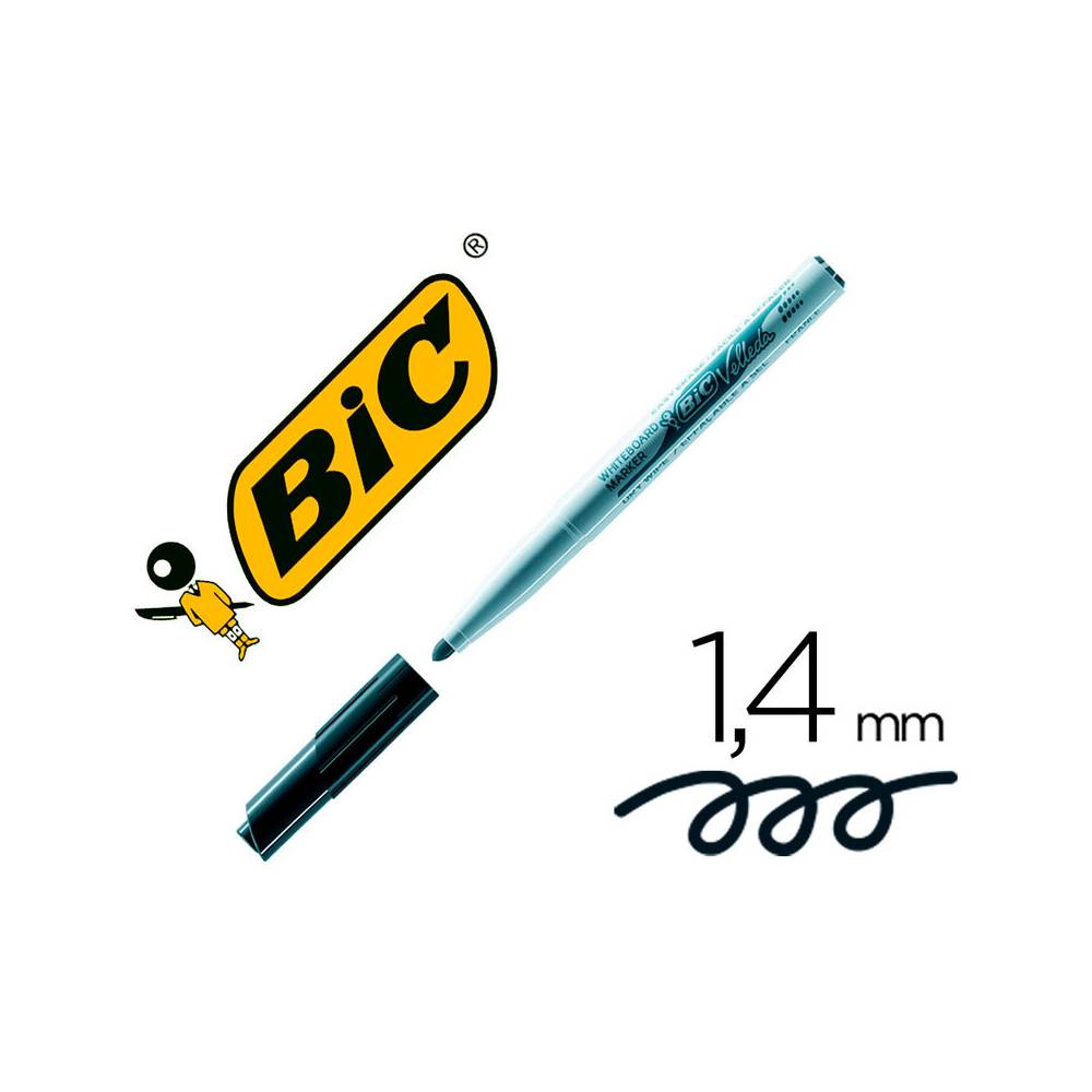 Rotulador bic velleda para pizarra negro punta redonda 1,4 mm