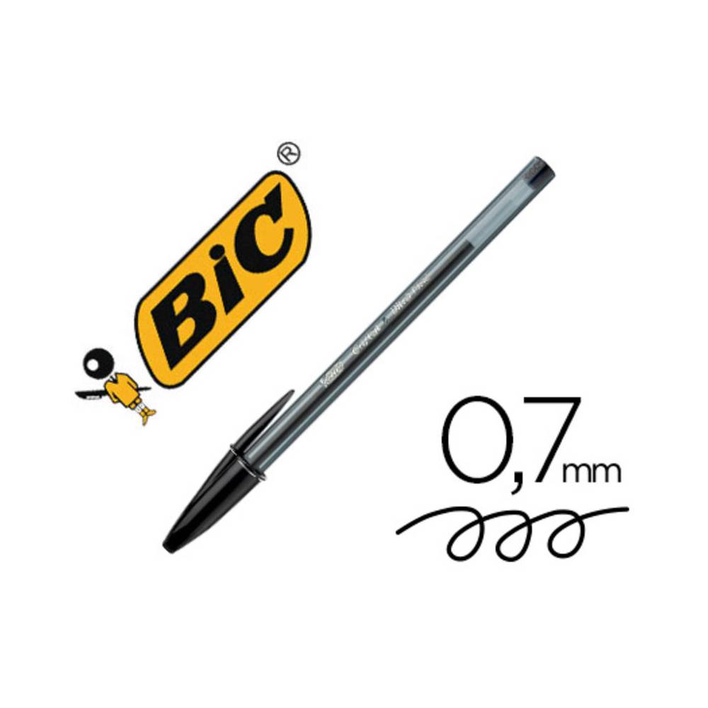 Boligrafo bic cristal ultrafine punta forma aguja 0,7 mm negro