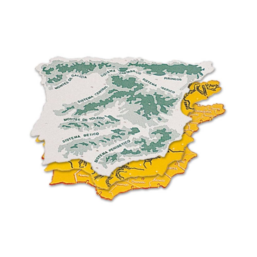 Plantilla liderpapel mapa españa plastico 22x18 cm bolsa de 3 unidades