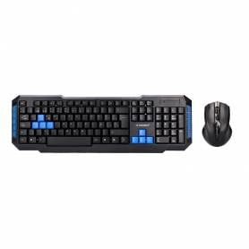 Set teclado y raton q-connect inalambrico compatible windows color negro - KF10077