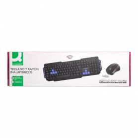 Set teclado y raton q-connect inalambrico compatible windows color negro - KF10077