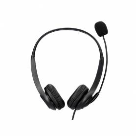 Auricular q-connect biaural diadema con microfono y control de volumen conexion usb color negro - KF10088