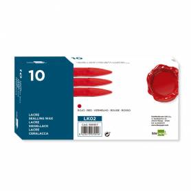 Lacre liderpapel rojo caja de 10 barras - LK02