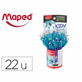 Lapices de grafito maped hb con goma borrar + adaptador ergonomico cubilete de 22 unidades - 853502