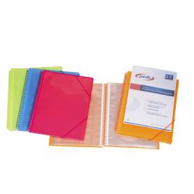 Carpeta pardo escaparate con espiral 30 fundas folio personalizable color negra - 843001