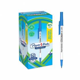 Boligrafo paper mate kilometrico punta 1 mm plastico reciclado 80% color azul - 2187702