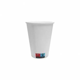 Vaso de papel blanco bunzl reciclable pefc 280 ml apto bebidas frias y calientes paquete de 50 unidades - 34512