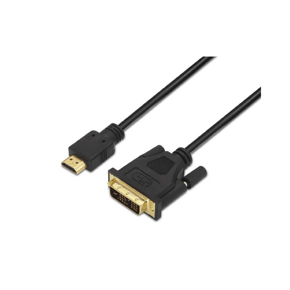 Cable aisens dvi a hdmi dvi18+1 m-hdmi a m full hd color negro longitud 1,8 m - A117-0090