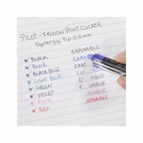 Boligrafo pilot frixion point clicker borrable 0,5 mm negro - NFPCN