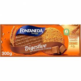 Galleta fontaneda digestive chocolate con leche fibra caja de 300 gr - 45092