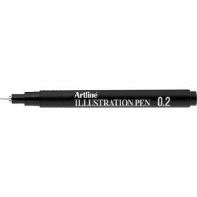 Rotulador artline calibrado micrometrico negro illustration pen ek-282iln punta poliacetal 0,2mm - EK-282ILN