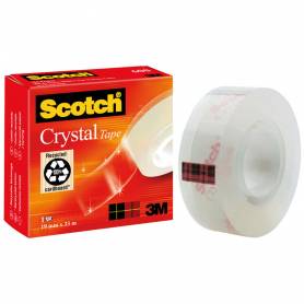 Cinta adhesiva scotch supertransparente 33 mt x 19 mm 600/1933ci