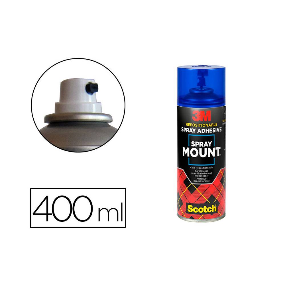 Pegamento 3m spray mount adhesivo reposicionable bote de 400 ml