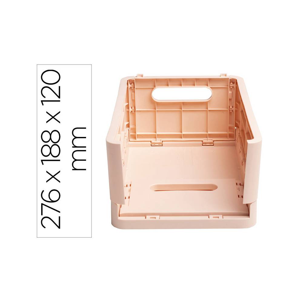 Caja plegable exacompta midi skandi polipropileno reciclado color nude 276x188x120 mm - 27131D