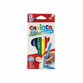 Rotulador carioca jumbo punta gruesa estuche de 6 colores surtidos