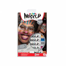 Barra de maquillaje carioca mask up metallic caja de 6 colores surtidos