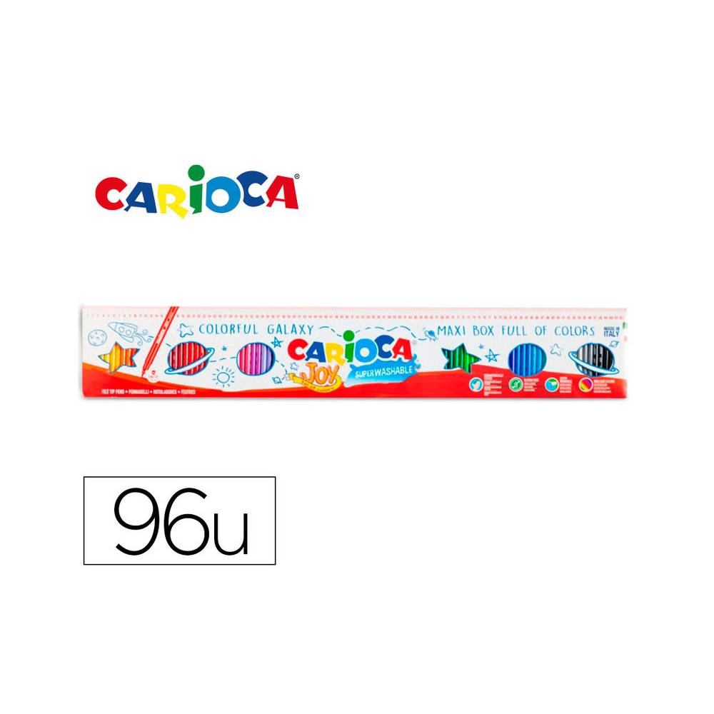 Rotulador carioca joy metro caja de 96 unidades colores surtidos