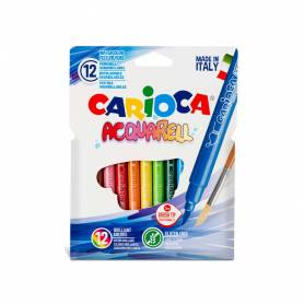 Rotulador carioca aquarelle punta de pincel caja de 12 colores surtidos