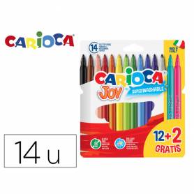 Rotulador carioca joy estuche de 12 unidades colores surtidos + 2 gratis