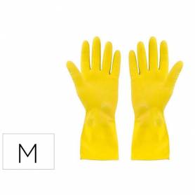 Guantes de latex satinados con relieve anti deslizante sin polvo par talla mediana - GU0011