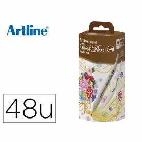 Rotulador artline supreme brush epfs-f pintura base de agua punta tipo pincel fino caja de 48 unidades colores - EPFS-F 49BXV