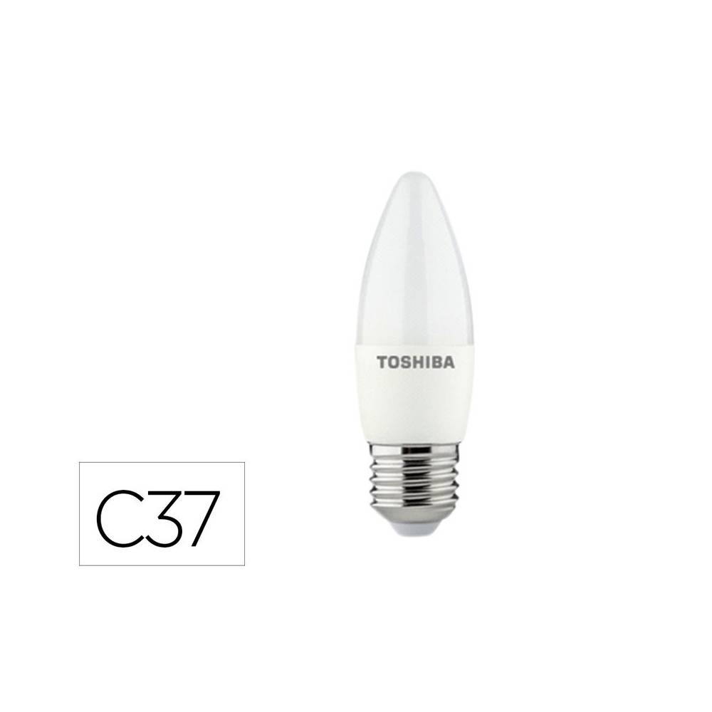 Bombilla led toshiba c37 e27 5w 3000k luz fria - 384570