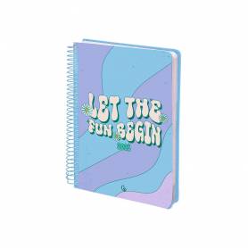 Agenda espiral liderpapel zant e a5 2025 día página color azul papel 70 gr - 