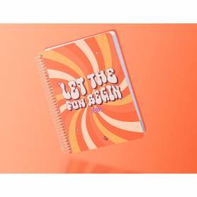 Agenda espiral liderpapel zant e a5 2025 día página color naranja papel 70 gr - 