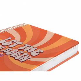 Agenda espiral liderpapel zant e a5 2025 día página color naranja papel 70 gr - 