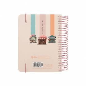 Agenda espiral liderpapel sant orini a6 2025 dp & ws mosaico papel 60 gr - 