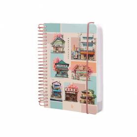 Agenda espiral liderpapel sant orini a6 2025 dp & ws mosaico papel 60 gr - 