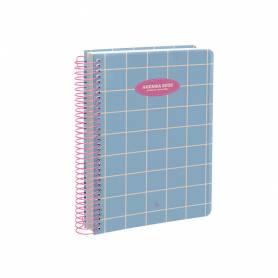 Agenda espiral liderpapel clas sic a5 2025 día página light color azul papel 70 gr - 