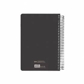 Agenda espiral liderpapel clas sic a6 2025 día página blanco y negro 2 papel 70 gr - 