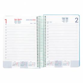 Agenda espiral liderpapel peri ssa a4 2025 día página color azul papel 80 gr - 