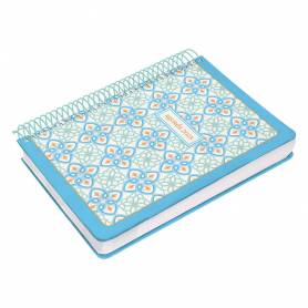 Agenda espiral liderpapel peri ssa a5 2025 día página color azul papel 80 gr - 