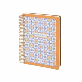 Agenda espiral liderpapel peri ssa a5 2025 día página color naranja papel 80 gr - 