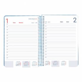 Agenda espiral liderpapel syro s a5 2025 día página color azul papel 60 gr catalan - 