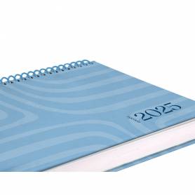 Agenda espiral liderpapel syro s a5 2025 día página color azul papel 60 gr catalan - 