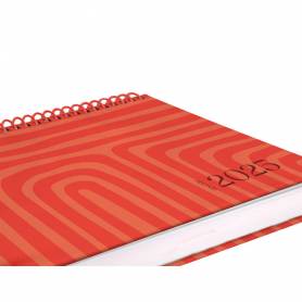 Agenda espiral liderpapel syro s a5 2025 día página color rojo papel 60 gr catalan - 