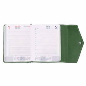 Agenda encuadernada liderpapel psara a5 2025 día página color verde papel 70 gr - 