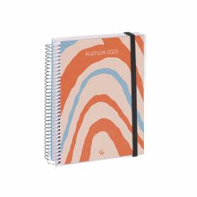 Agenda encuadernada liderpapel tinos a5 2025 dia pagina pe rsonalizable papel 70 gr - 