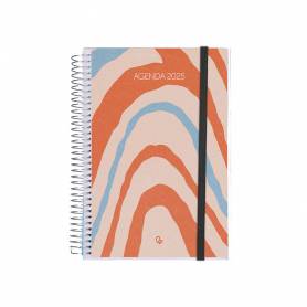 Agenda encuadernada liderpapel tinos a5 2025 semana vista personalizable papel 70 gr - 