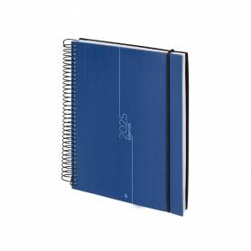 Agenda encuadernada liderpapel olbia a5 2025 día página color azul papel 60 gr - 