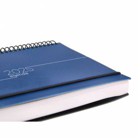 Agenda encuadernada liderpapel olbia a5 2025 día página color azul papel 60 gr - 