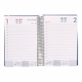 Agenda encuadernada liderpapel olbia a4 2025 día página color azul papel 60 gr - 