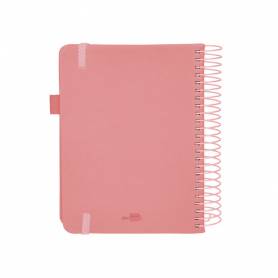 Agenda encuadernada liderpapel neon a5 2025 día página color rosa papel 70 gr - 