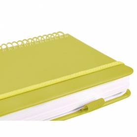 Agenda encuadernada liderpapel neon a5 2025 día página color amarillo papel 70 gr - 